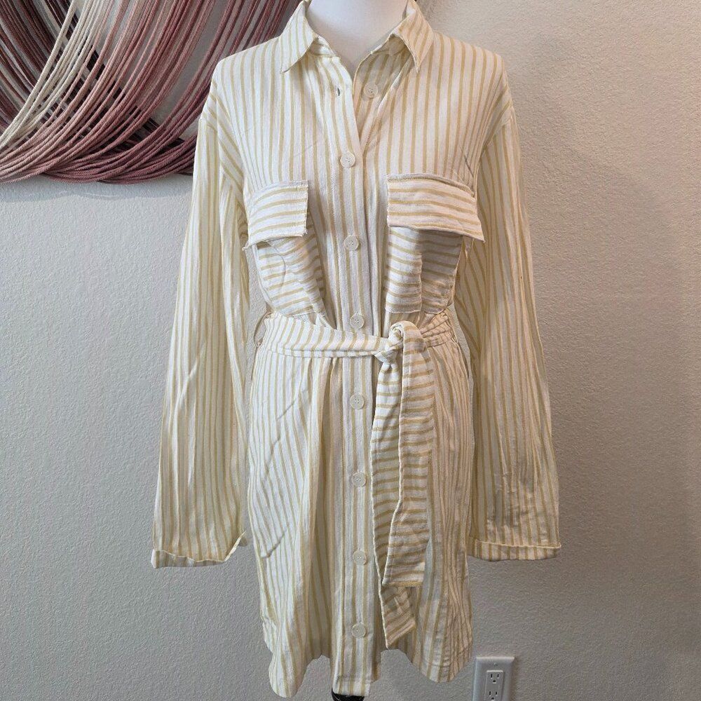 NWOT Dee Elly Striped Dress Sz L